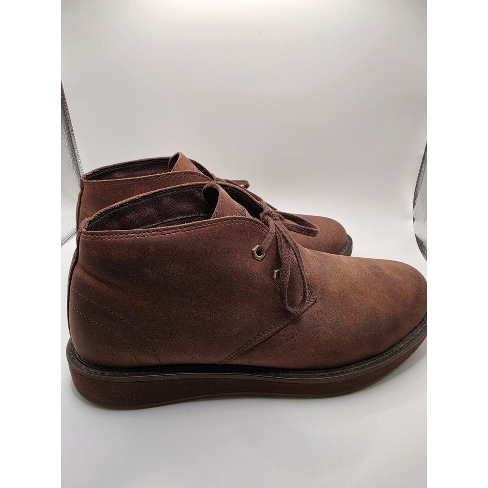 LL Bean Mens Stonington Chukka Boots Brown Leather Mid Top Shoes 511441 Sz 10.5 - Picture 5 of 9